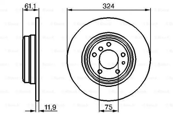 Диск гальмівний BMW 7, BOSCH (0986478095) | Зображення 4