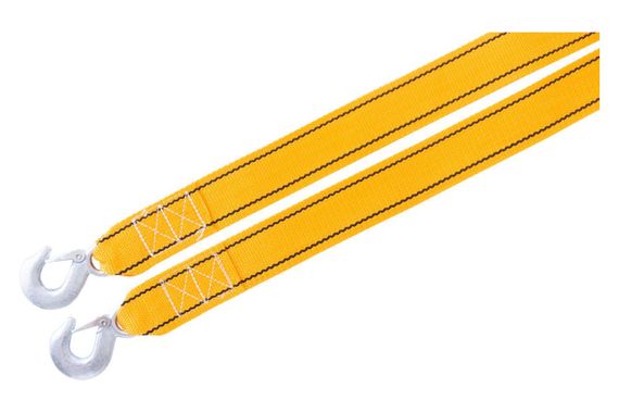 Трос буксировочный 4.5м*50мм 2т (крюк) (пакет) СИЛА