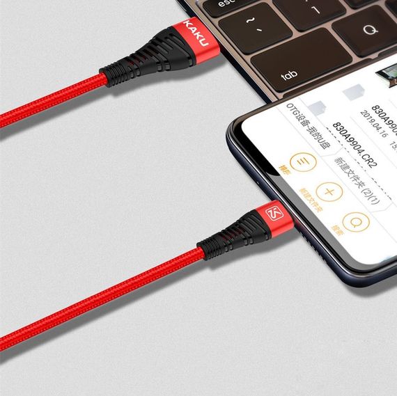 USB кабель Kaku KSC-298 USB - Type-C 1m - Red | Зображення 2