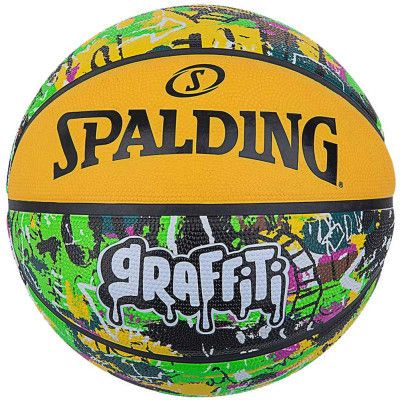 Мяч баскетбольный Spalding Graffitti жовтий, мультиколор Уні 7 84374Z (689344405964)