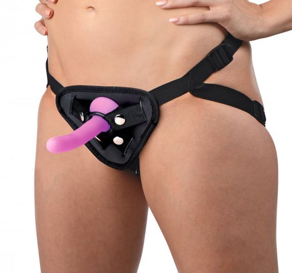 Набір страпонів з вібрацією Double-G Deluxe Vibrating Strap-On Kit Sex Aura | Зображення 1