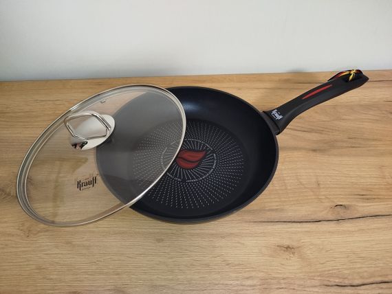 Сковорода антипригарная с крышкой Krauff Smart Fry 26 см 88-222-115 алюминиевая для всех плит | Зображення 1