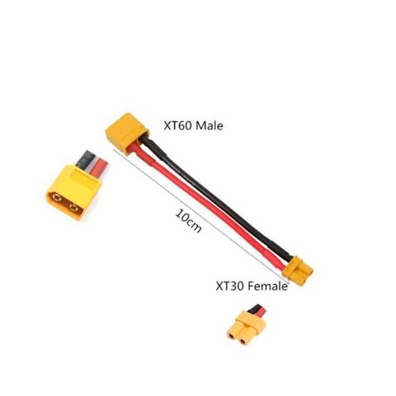 Перехідник конектора XT60 - XT30 Кабельний Адаптер XT60 Male - XT30 Female