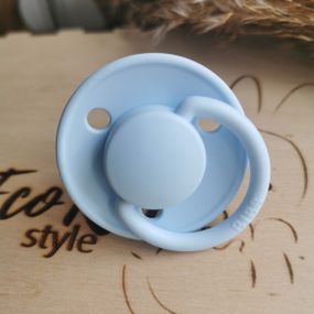 Соска Bibs De Lux round 6-18 міс Latex Baby Blue