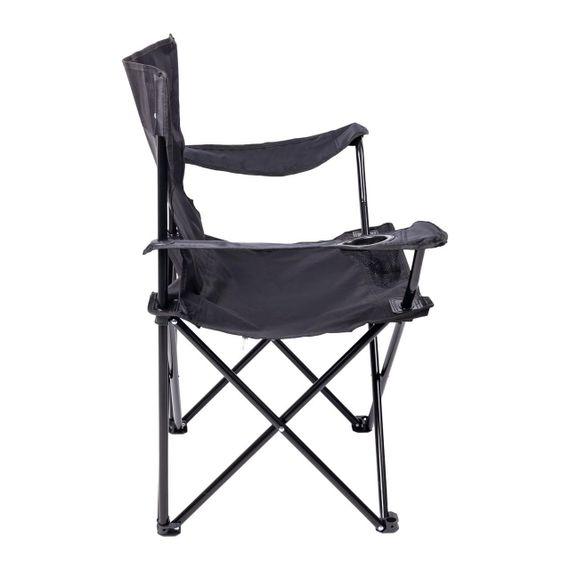 Крісло розкладне туристичне 50х80х80 см з підстаканником Чорне SJ-0014B | Зображення 2