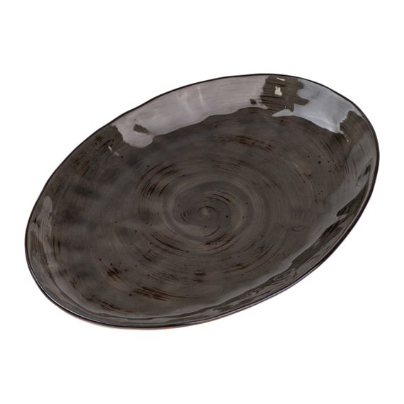 Тарілка порцелянова плоска овальна 35 х 23.5 см сервірувальне блюдо для нарізки Lugi HP23392 | Зображення 1