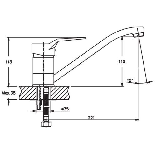 Змішувач для кухні Haiba ZEON 004 (HB0408) | Зображення 1