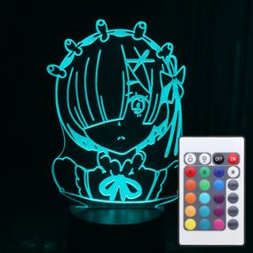 Акриловый светильник-ночник с пультом 16 цветов Рэм (Rem) tty-n000541