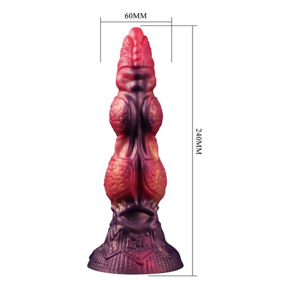 Фалоімітатор Power Monsters Savage Beastlord – 24 cm Rippled Monster Silicone Dildo Sex Aura | Зображення 6