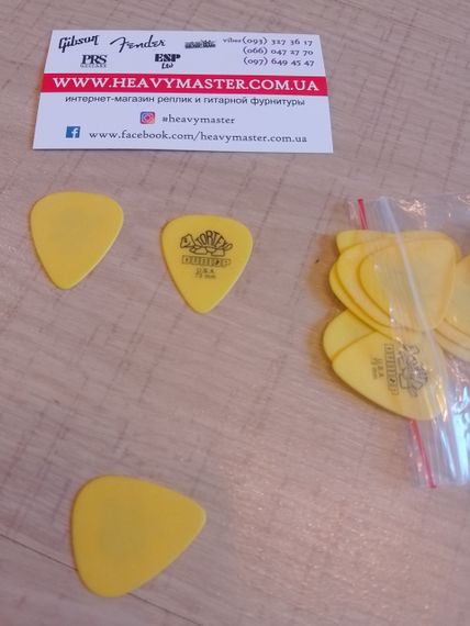 Медіатор медіатори Dunlop 0.73 мм для електрогітари жовті | Зображення 1