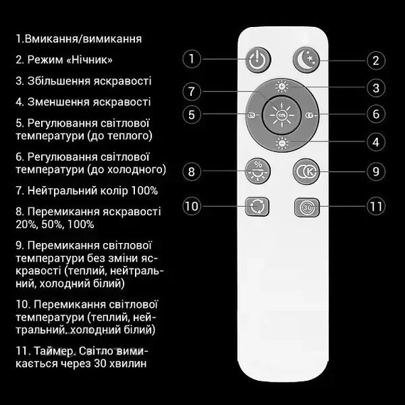 Светильник светодиодный Biom SMART SML-R42-50/2 3000-6000K 50Вт с д/у | Зображення 1