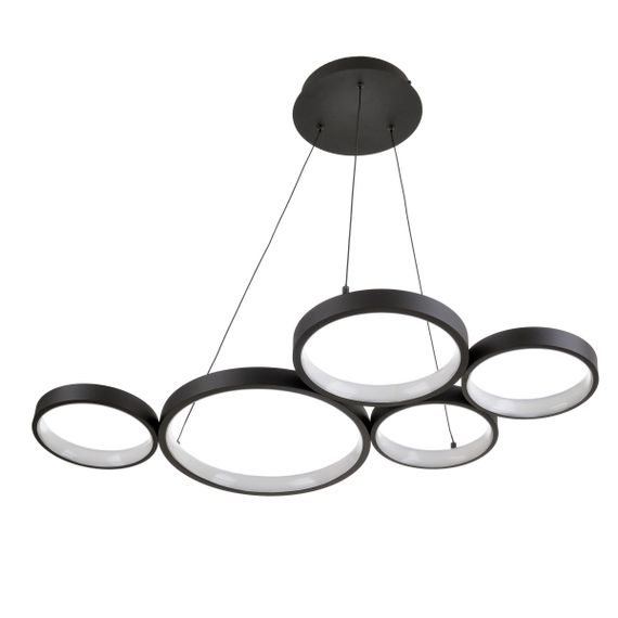Люстра потолочная подвесная лофт в холл LED BL-847S/76W WW BK