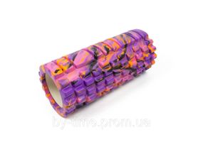 Масажний ролик EasyFit Grid Roller 33 см v.1.1 Multi Фіолетовий