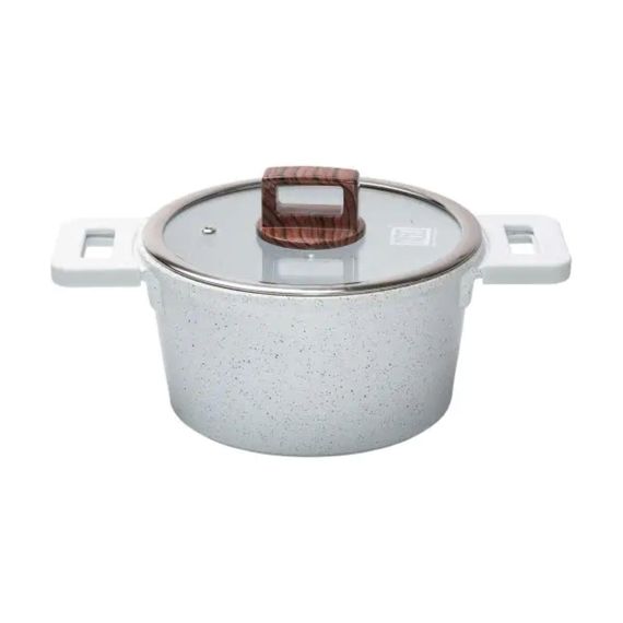 Кастрюля MGC алюминиевая с антипригарным покрытием 3 л белая HP-4-440
