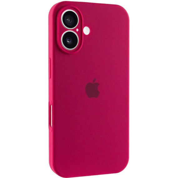 Чехол Silicone Case Full Camera Protective (AA) для Apple iPhone 16 Plus (6.7") Красный / Rose Red