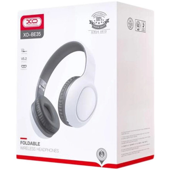 Беспроводные накладные наушники с микрофоном XO BE35 Bluetooth White | Зображення 2