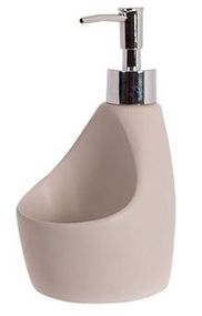 Диспенсер для миючого засобу Niza Beige 350ml з підставкою для губки