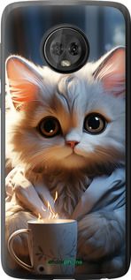 Чохол на Motorola Moto G6 Білий кіт "5646u-982-2448"