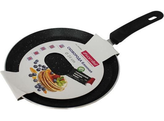 Сковорода для млинців Kamille Velbert Ø24см з мармуровим антипригарним покриттям | Зображення 1