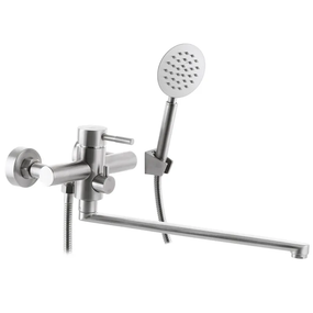 Смеситель для ванны с нерж. стали SUS304 Zerix SUS-006 (Euro) (ZX3149)
