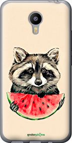 Чохол на Meizu M2 Note Єнотик з кавуном "4605t-94-2448"