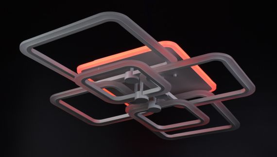 Люстра світлодіодна стельова LED світильник для квартири на стелю лед з пультом 25989 Білий 12х59х80 см. | Зображення 5