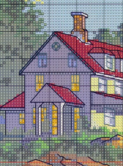 Набір для вишивання хрестиком по нанесеному на канву схемі "The lighthouse (2)". AIDA 14CT printed, 44*65 см | Зображення 5