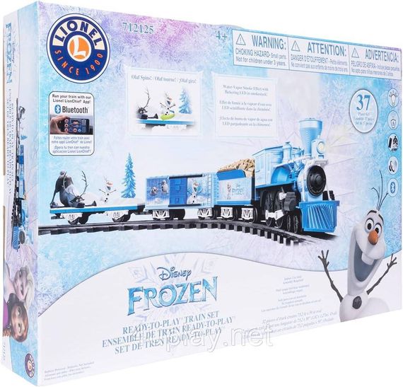 Залізниця Lionel Disney Frozen Train Set Дісней Крижане серце з Bluetooth, звуками, світлом і паром | Зображення 2