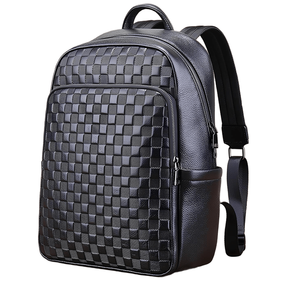Рюкзак чоловічий шкіряний. Чорний міський рюкзак для ноутбука та документів Tiding Bag 63989 | Зображення 2