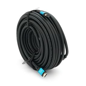 Кабель Merlion HDMI-HDMI 4Kx2K Ultra HD, 25.0m, v2, 0, круглий Black, коннектор Blue, Blister-box, Q10