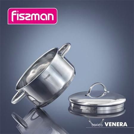 Каструля Fissman Venera 5,4л індукційна зі сталевою кришкою | Зображення 1