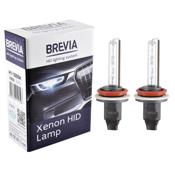 12950 BREVIA Автолампа H11,5000K,85V,35W PGJ19-2 KET,(2шт.) XENON