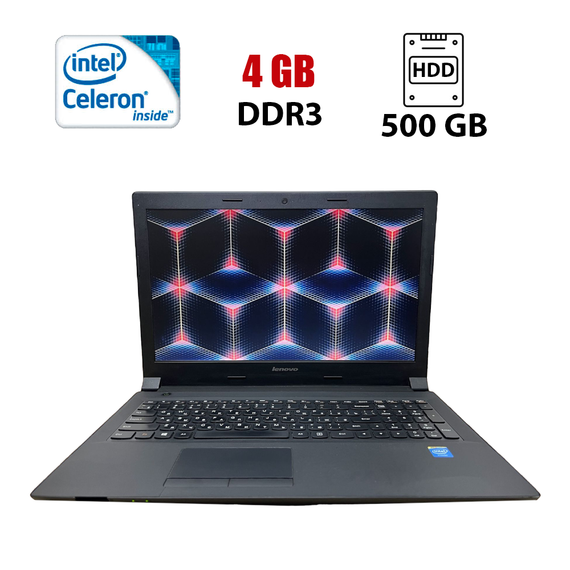 Ноутбук Б-класс Lenovo B50-30 / 15.6" (1366x768) TN / Intel Celeron N2840 (2 ядра по 2.16 - 2.58 GHz) / 4 GB DDR3 / 500 GB HDD / Intel HD Graphics / WebCam б/у