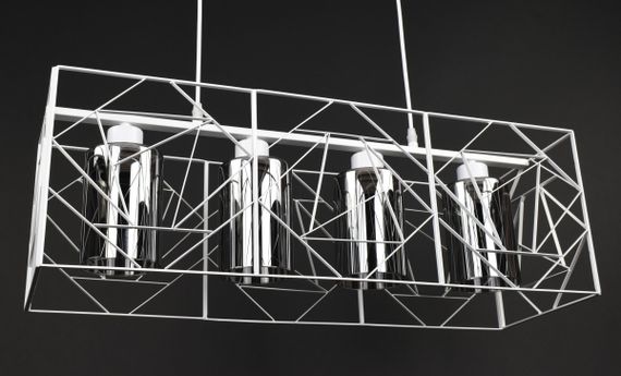 Люстра підвісна LOFT на 4 лампочки 27768 Білий 30-100х25х71 см. | Зображення 3