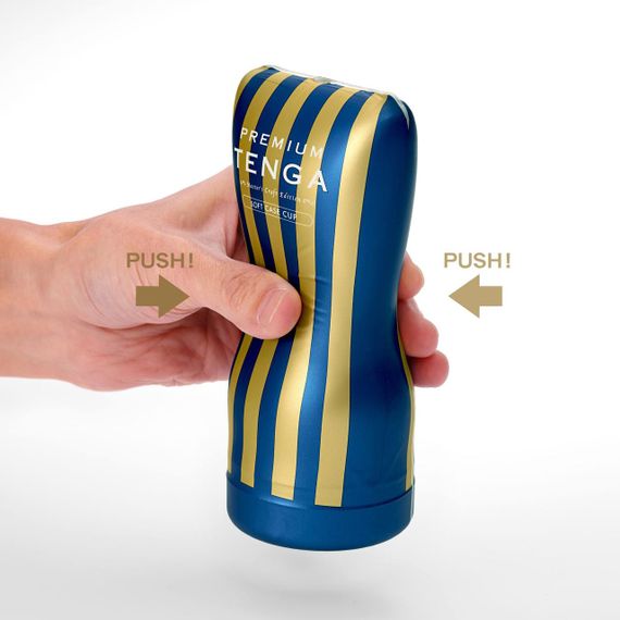 Мастурбатор Tenga Premium Soft Case Cup (м’яка подушечка), стискається Sex Aura | Зображення 1