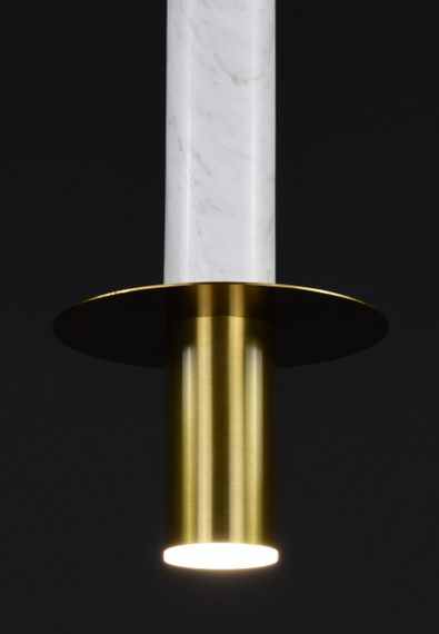 Люстра підвісна на 1 лампочку 27409 Латунь 40-140х12х12 см. | Зображення 2