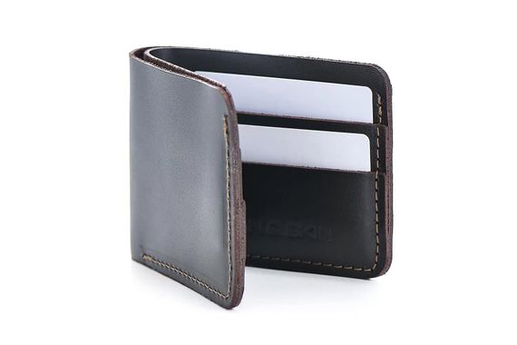 Шкіряний біфолд Skin and Skin Slim 11.5х9 см Коричневий (SW03BR) | Зображення 9
