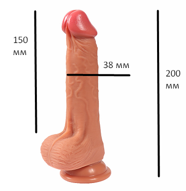 Фалоімітатор Jack penis тілесний без вібрації Sex Aura | Зображення 1