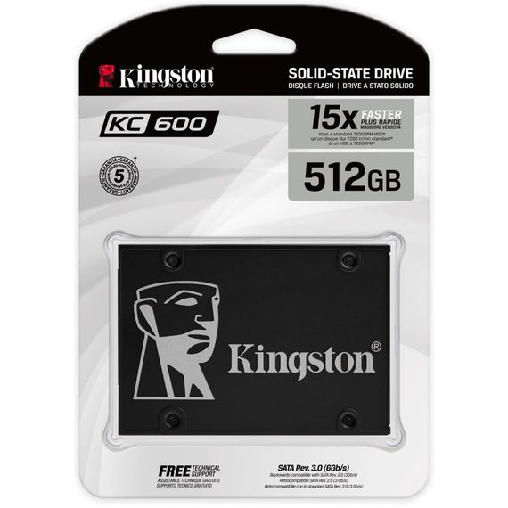 SSD накопичувач Kingston KC600 512GB SATAIII TLC (SKC600/512G) | Зображення 2