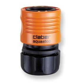 Конектор для поливального шланга  1/2" з системою "Aquastop" Claber 8602