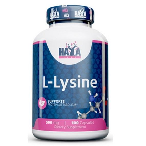Амінокислота Лізін Haya Labs L-Lysine 500 mg 100 Caps