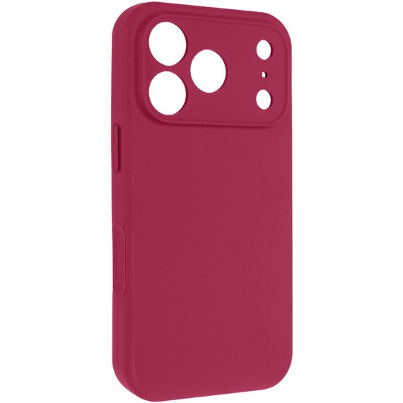 Чохол Silk Full Camera Protective (AA) NO LOGO для Apple iPhone 17 Pro / 18 Pro (6.3") Червоний / Rose Red