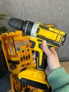 Аккумуляторный шуруповерт 24V с набором инструментов в кейсе, Шуруповерт | Зображення 1