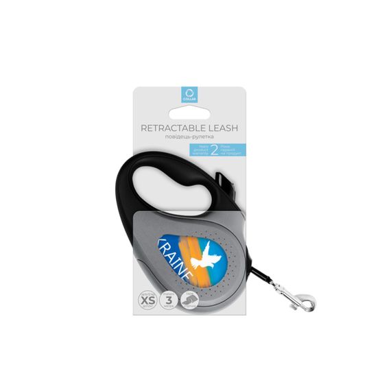 Рулетка для собак Waudog R-Leash XS з малюнком "Прапор", стрічка, 3 м | Зображення 3