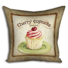 Подушка габардинова з принтом Cherry cupcake 40x40 (4P_PW052)