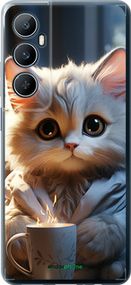 Чохол на Realme C65 4G Білий кіт "5646u-3719-2448"