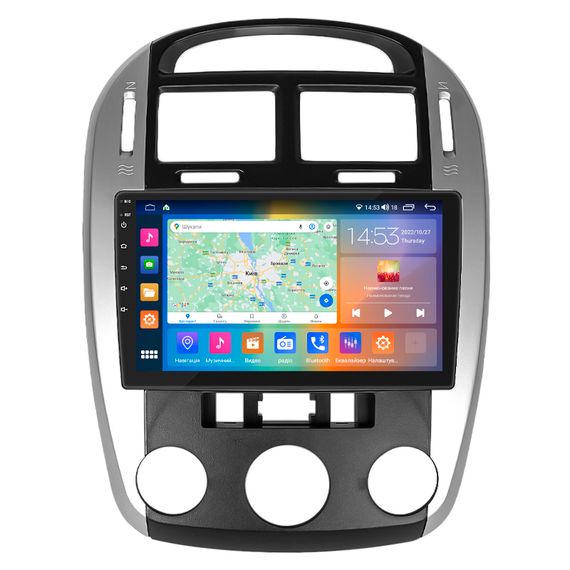 Штатна магнітола Lesko для Kia Cerato I Рестайлинг 2006-2009 екран 9" 2/32Gb CarPlay 4G Wi-Fi GPS Prime Киа