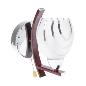 Бра настенное накладное с выключателем классическое LK-247W/1 E14 CH+W