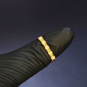 Кольцо #20 для фото ногтей (маникюра) цвет золото