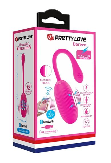 Виброяйцо с электростимуляцией, управляемое смартфоном Pretty Love - Doreen, BI-014609HP sexstyle